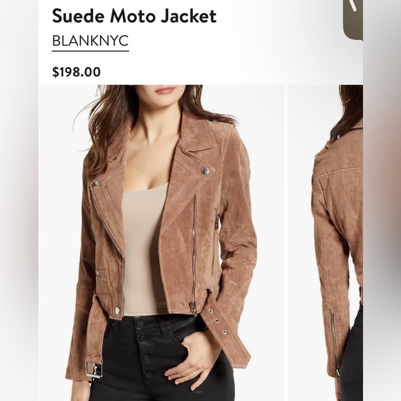 BLANKNYC Suede Moto Jacket XS- NWT coffee bean brown leather - Picture 4 of 6